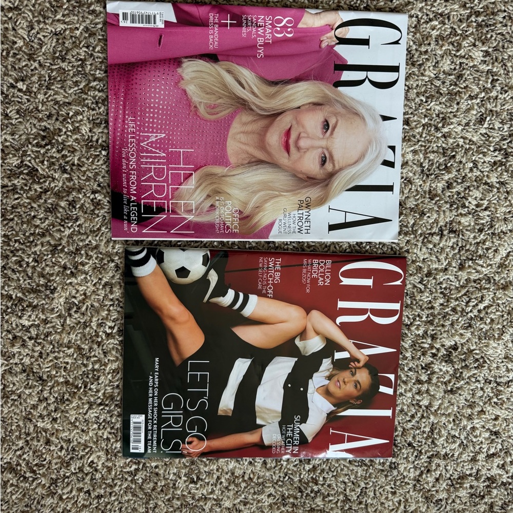 Grazia Magazine- two of them . Read once